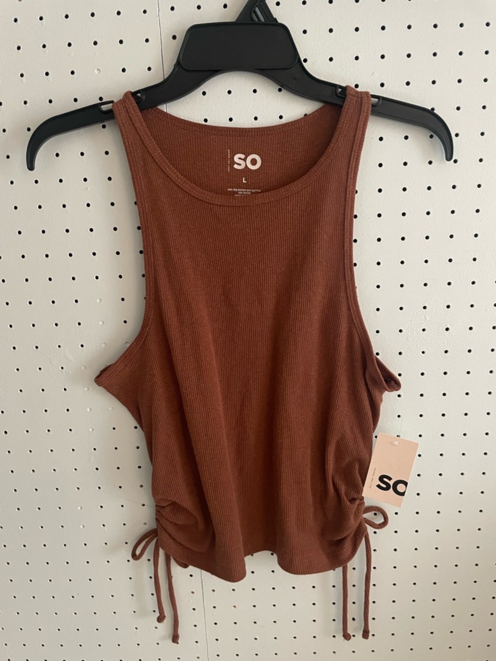 Kohl's SO Ribbed Tank Top in Rust